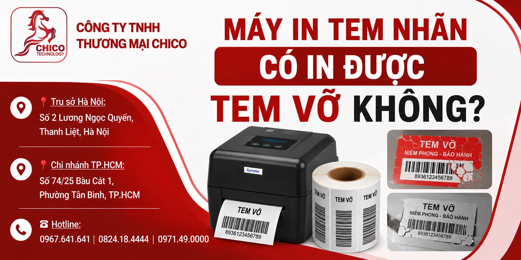 Máy In Tem Nhãn Có In Được Tem Vỡ, Tem Bảo Hành Không?