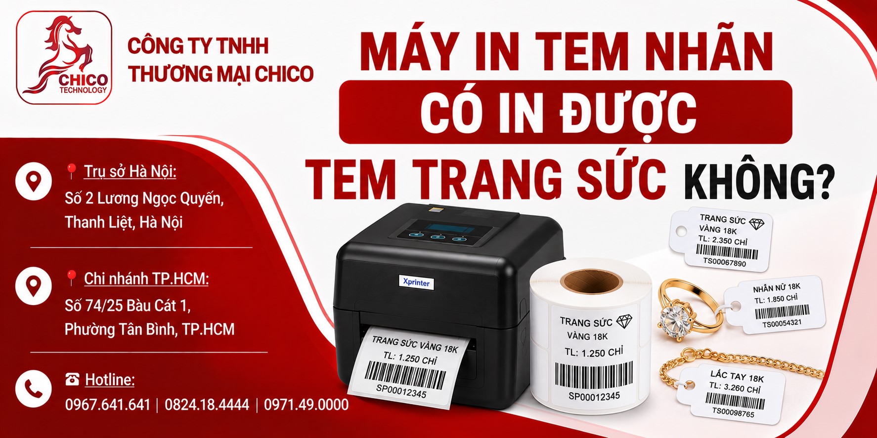 Máy In Tem Nhãn Có In Được Tem Vàng Bạc Trang Sức Không?