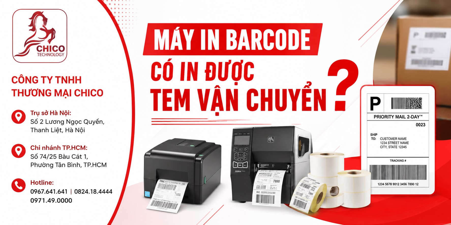 Máy In Barcode Có In Được Tem Vận Chuyển, Tem Giao Hàng Không?
