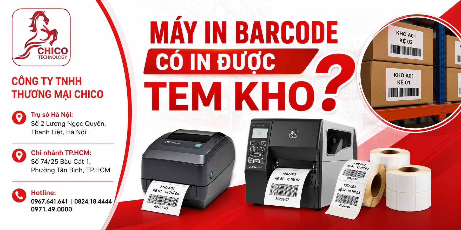 Máy In Barcode Có In Được Tem Quản Lý Kho Bãi Không?