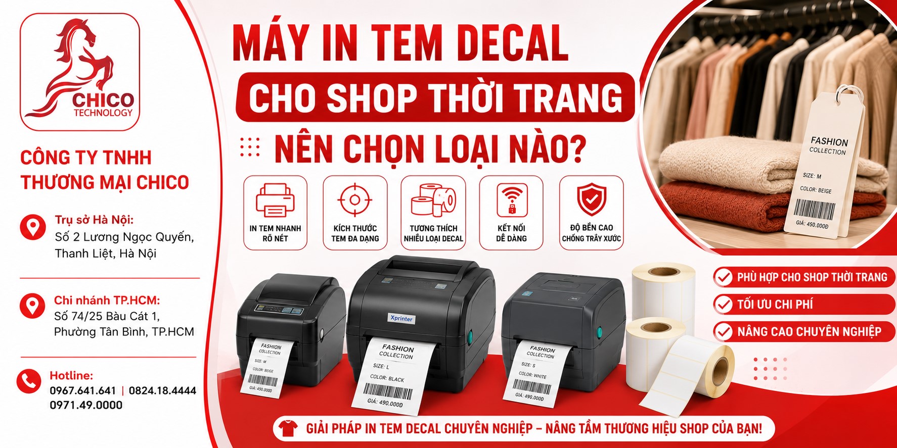 Máy In Tem Decal Cho Shop Thời Trang Nên Chọn Loại Nào Tốt Nhất?