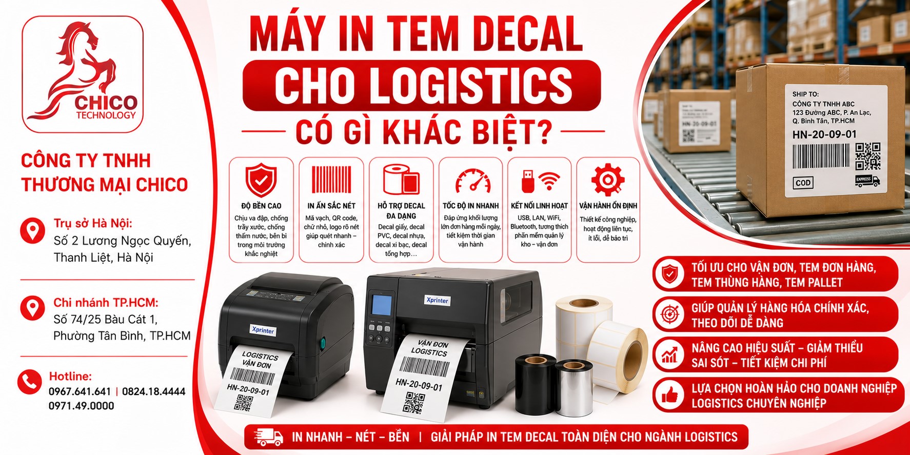 Máy In Tem Decal Cho Ngành Logistics Có Gì Khác Biệt?