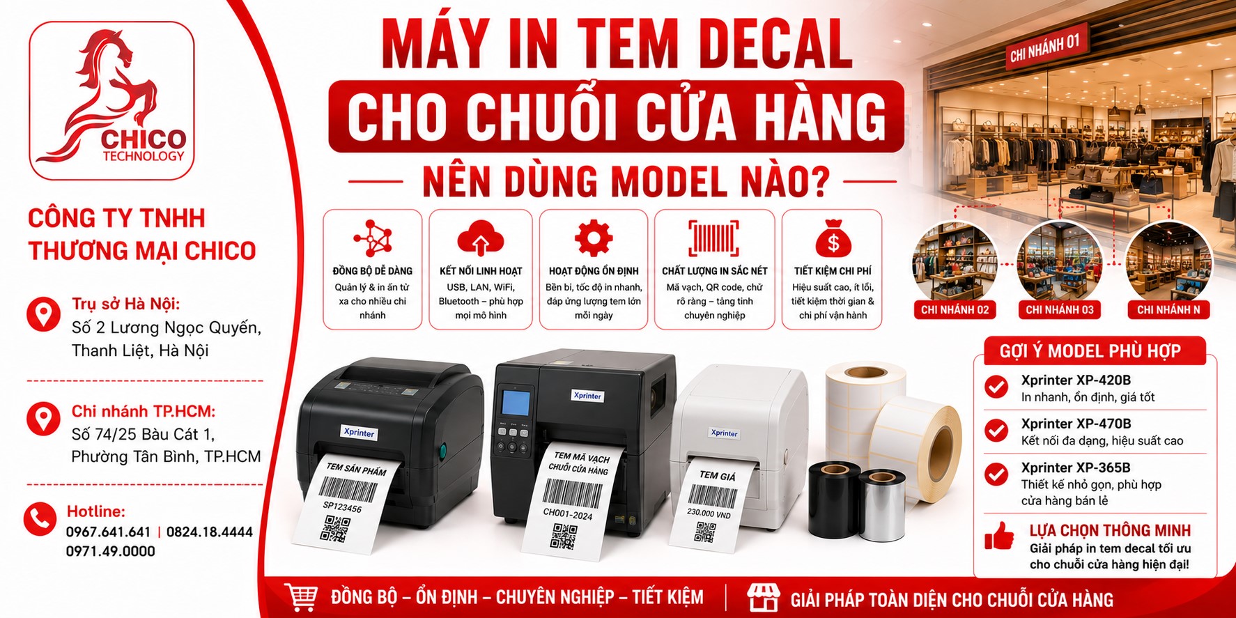 Máy In Tem Decal Cho Chuỗi Cửa Hàng Nên Dùng Model Nào Tốt Nhất?