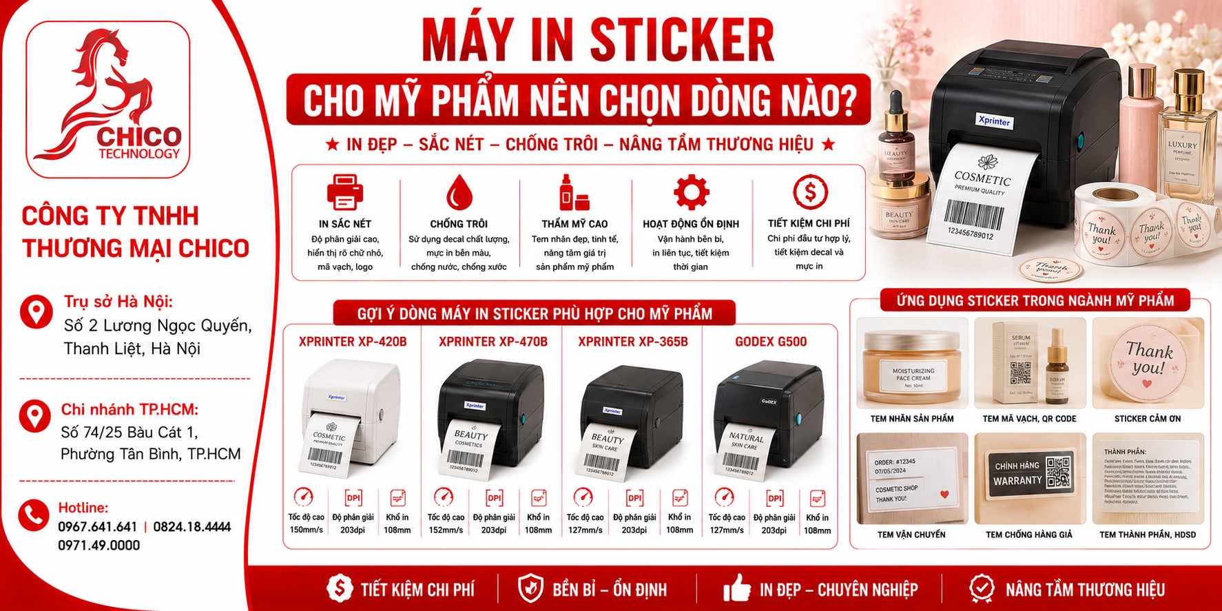 Máy In Sticker Cho Mỹ Phẩm Nên Chọn Dòng Nào Tốt Nhất?