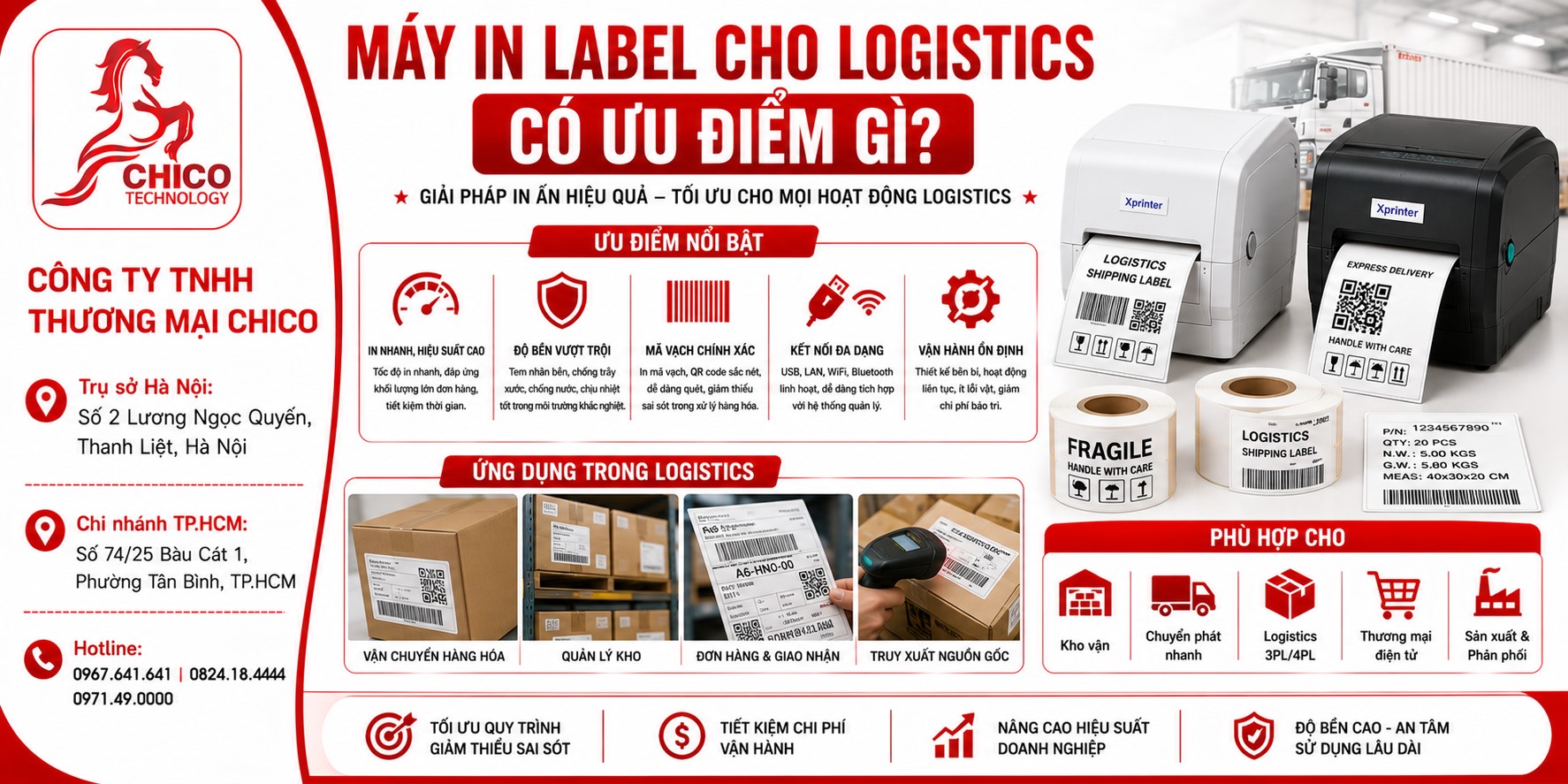 Máy In Label Cho Ngành Logistics Có Ưu Điểm Gì Nổi Bật?