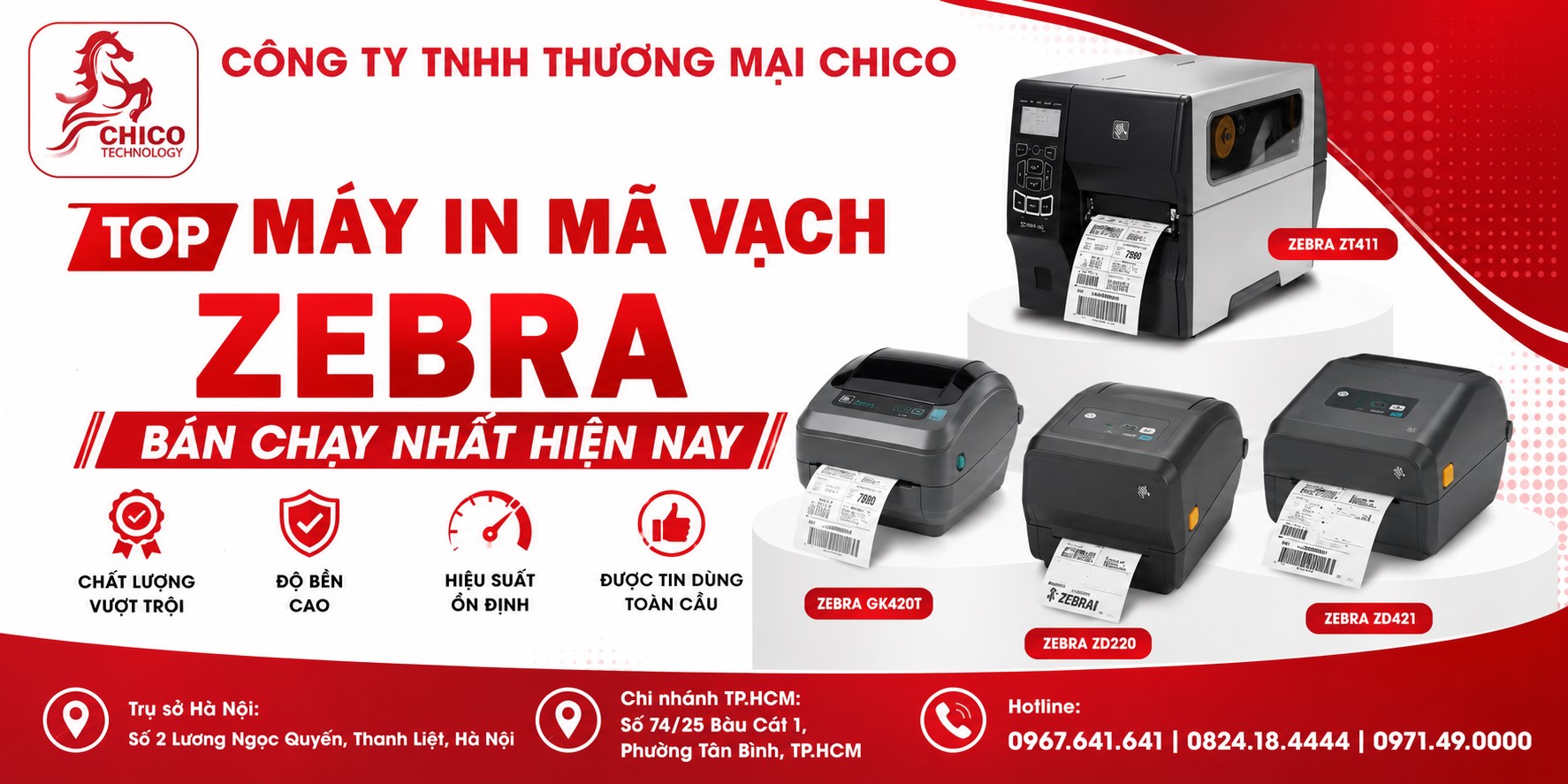 Top Máy In Mã Vạch Zebra Bán Chạy Nhất Hiện Nay Tại Chico