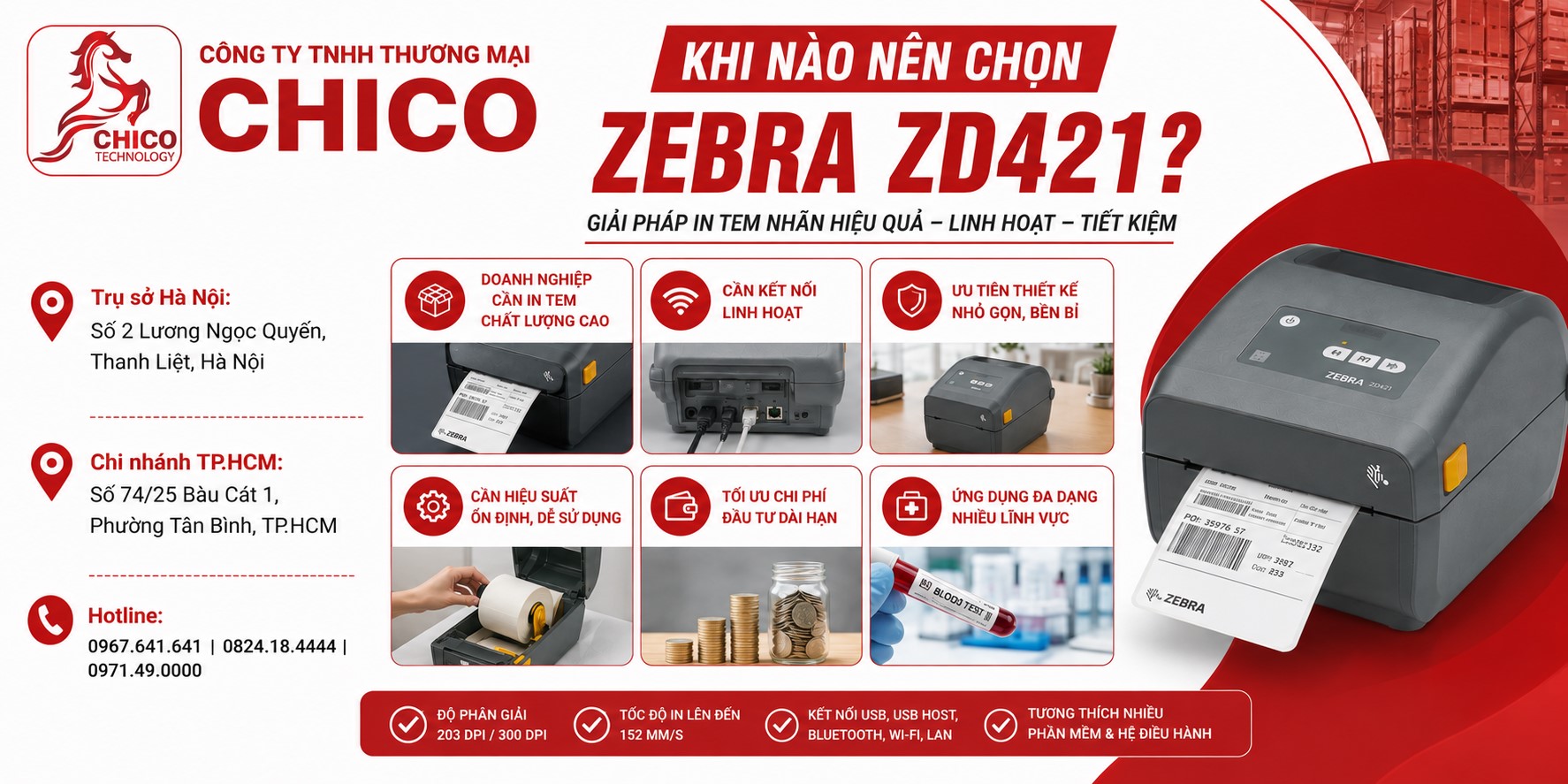 Khi Nào Nên Chọn Máy In Mã Vạch Zebra ZD421? Góc Nhìn Thực Tế