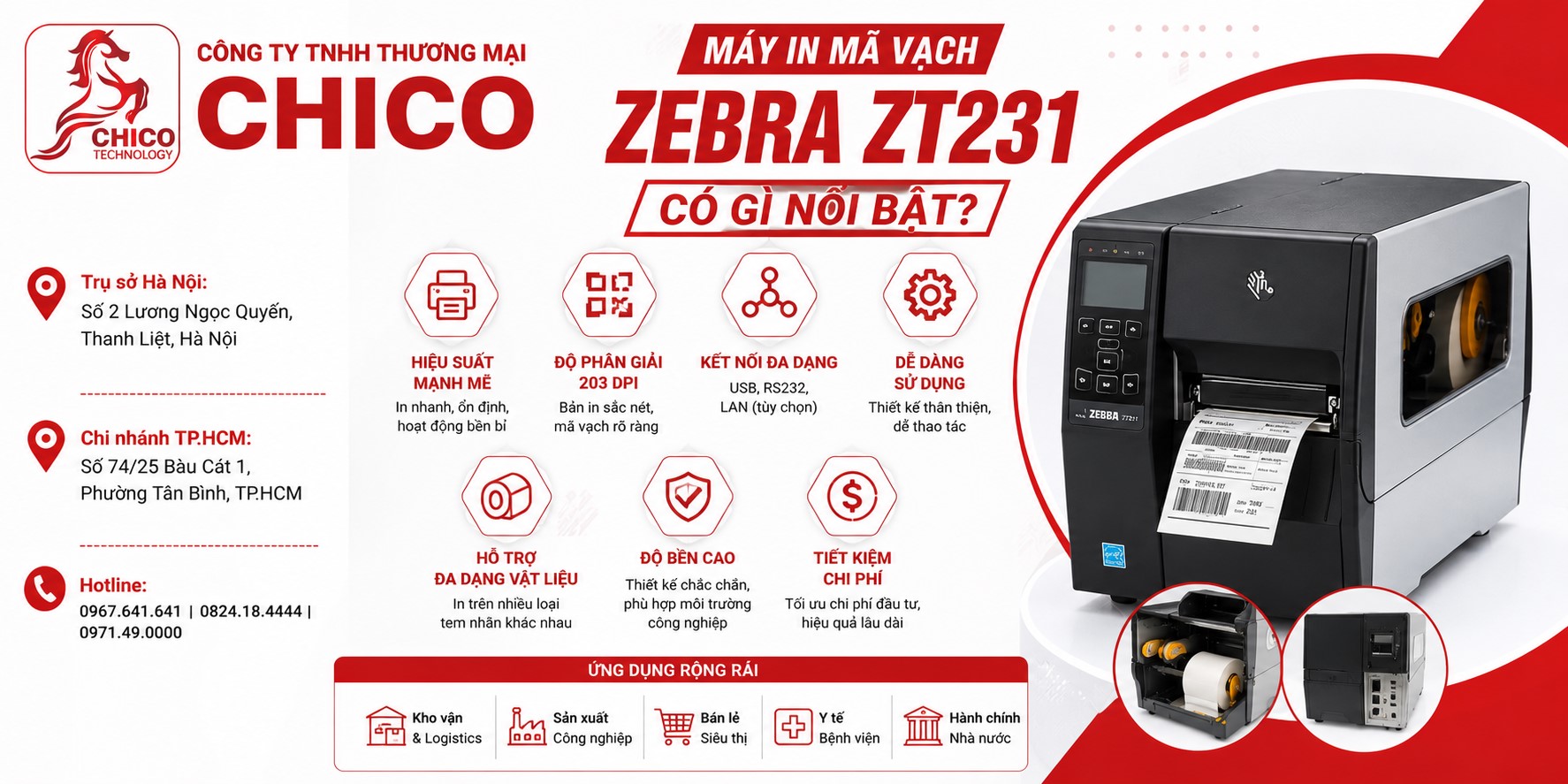 Máy In Mã Vạch Zebra ZT231 Có Gì Nổi Bật? Đánh Giá Chi Tiết A-Z