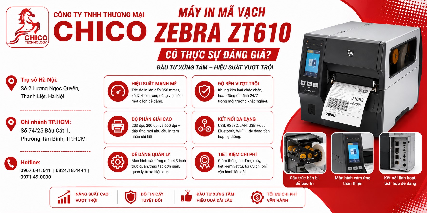 Máy In Mã Vạch Zebra ZT610 Có Thực Sự Đáng Giá? Đánh Giá Chi Tiết