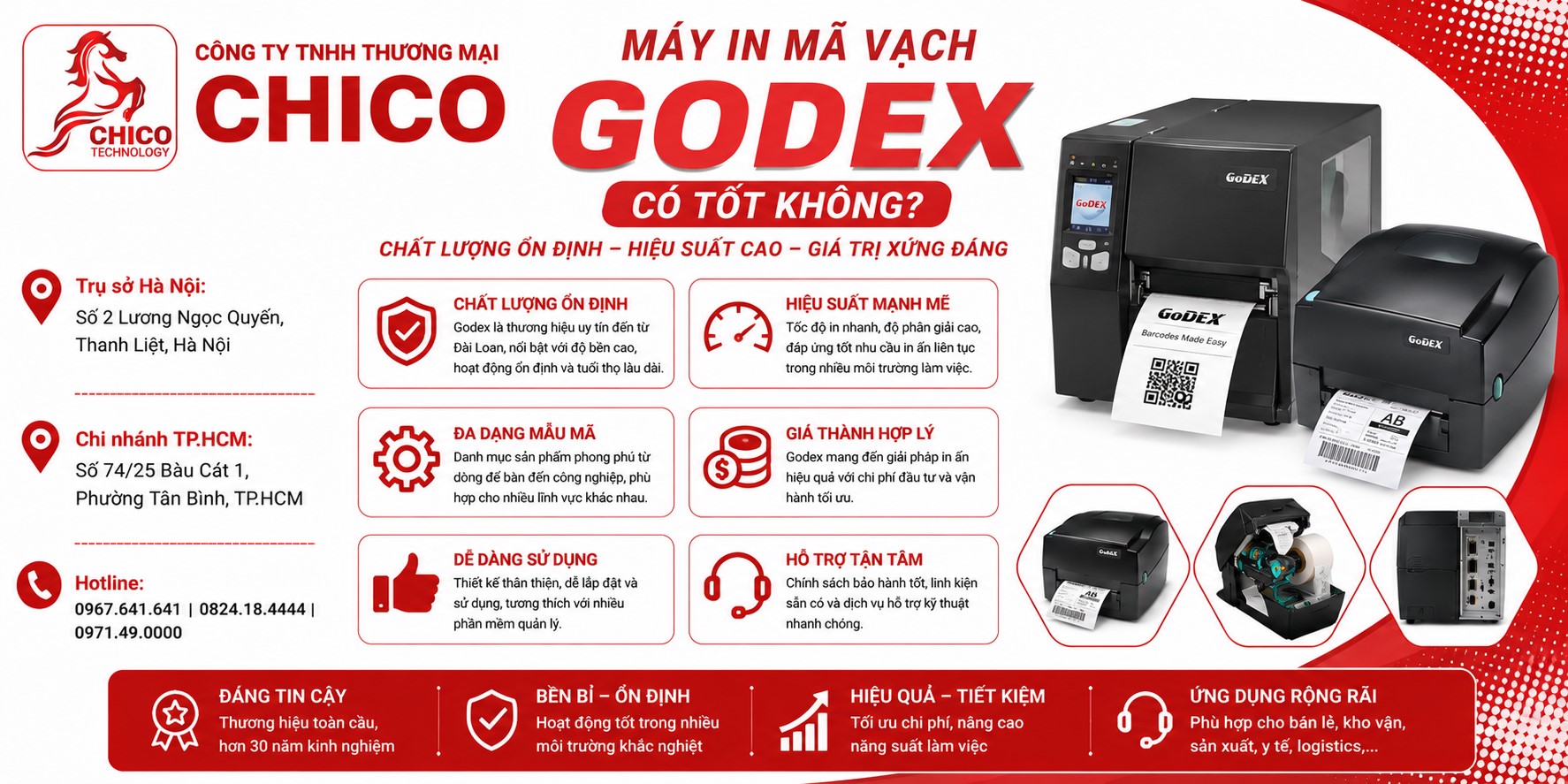 Máy in mã vạch Godex có tốt không? Đánh giá chi tiết từ A-Z
