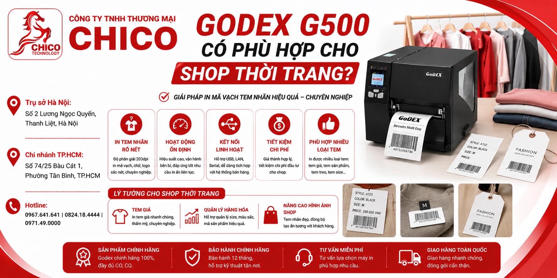 Godex G500 Có Phù Hợp Cho Shop Thời Trang Không? Đánh Giá Chi Tiết
