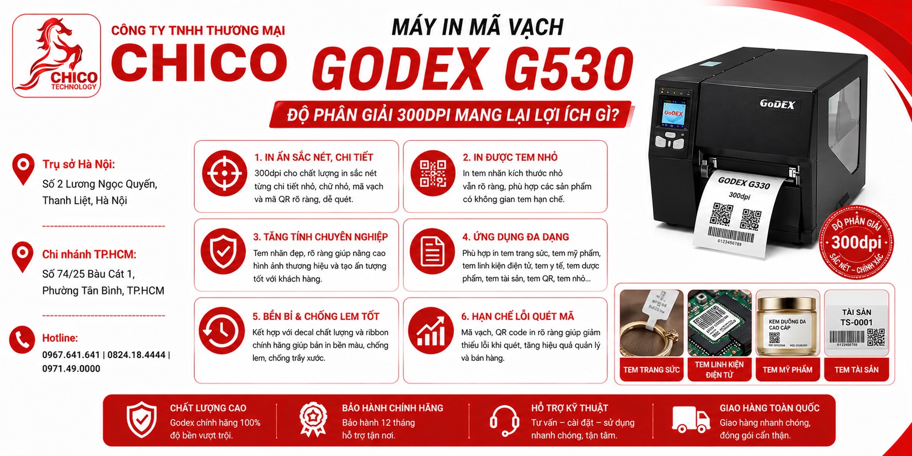 Máy In Mã Vạch Godex G530 300dpi Mang Lại Lợi Ích Gì Cho Shop?