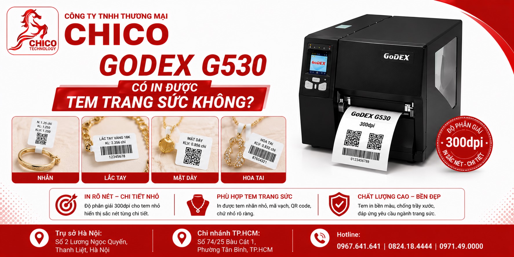 Godex G530 Có In Được Tem Trang Sức Không? Giải Đáp Chi Tiết