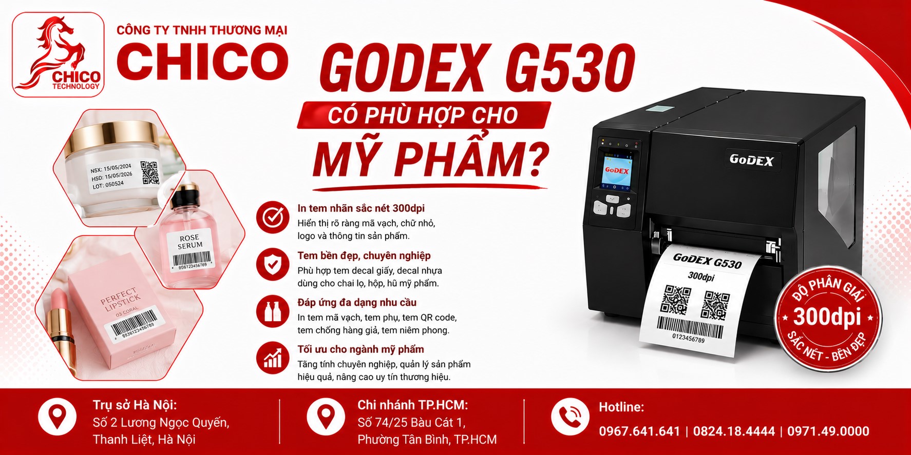 Máy In Mã Vạch Godex G530 Có Phù Hợp Cho Mỹ Phẩm Không?