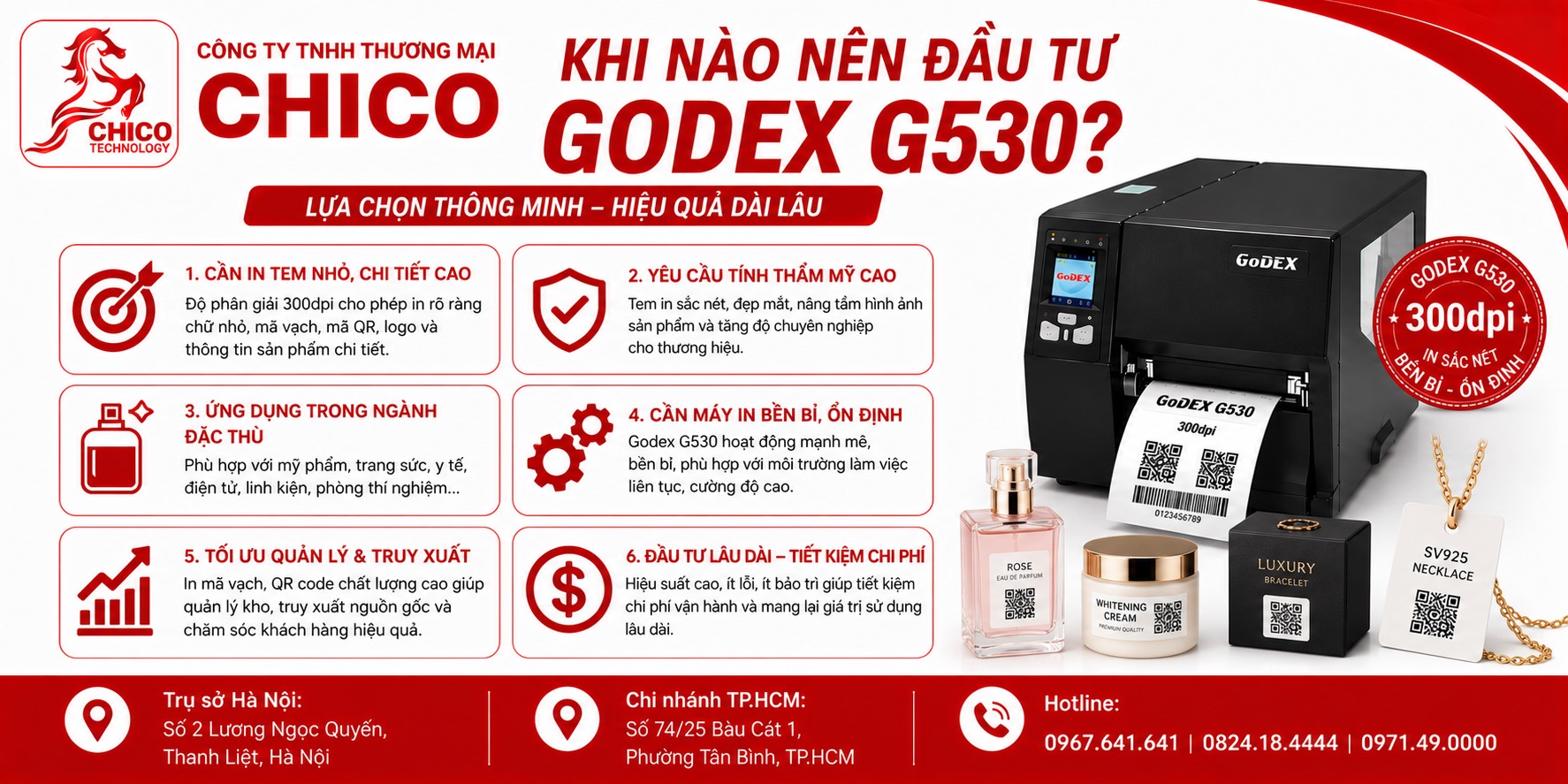 Khi Nào Nên Đầu Tư Máy In Mã Vạch Godex G530 Cho Cửa Hàng?