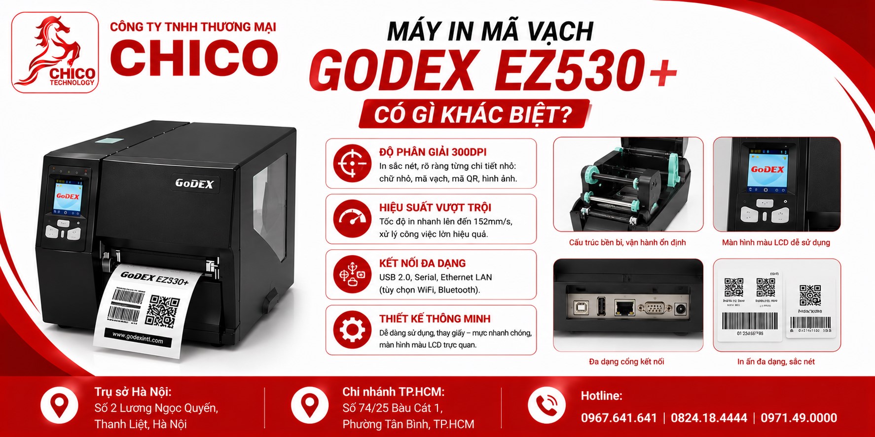 Máy In Mã Vạch Godex EZ530+ Có Gì Khác Biệt? Đánh Giá Chi Tiết
