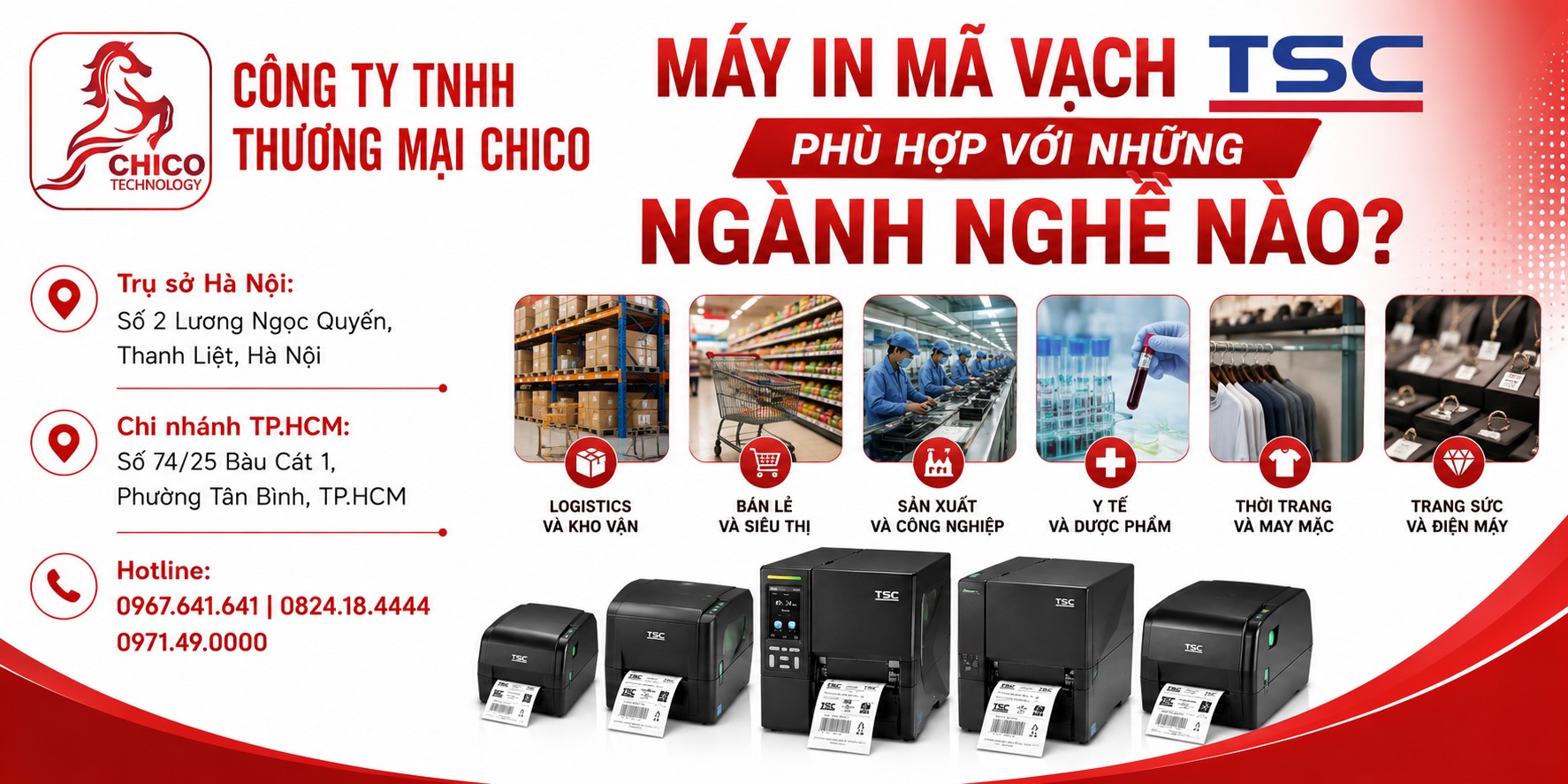 Máy In Mã Vạch TSC Phù Hợp Với Những Ngành Nghề Nào? - Chico