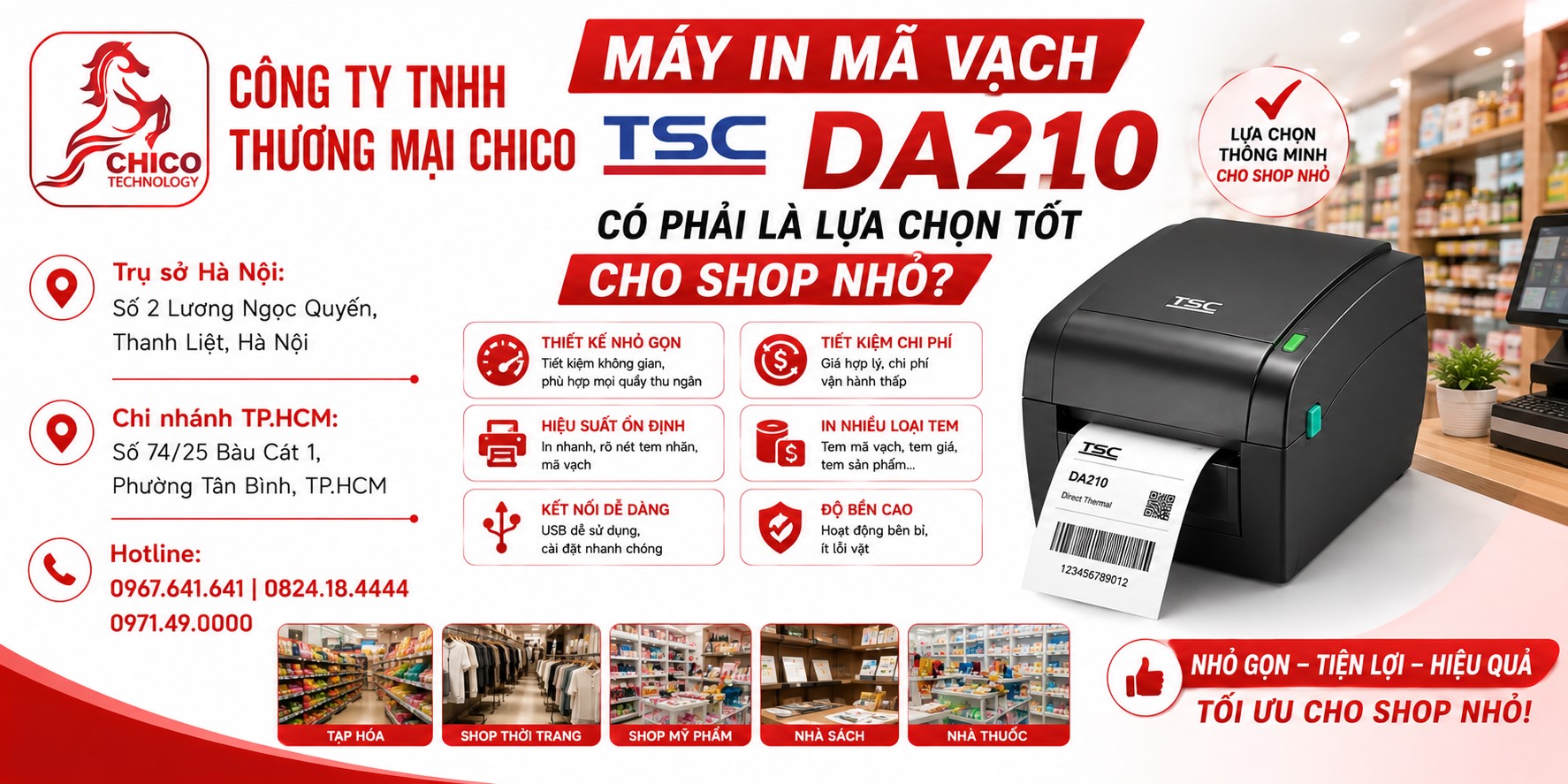 Máy In Mã Vạch TSC DA210 Có Phải Lựa Chọn Tốt Cho Shop Nhỏ?