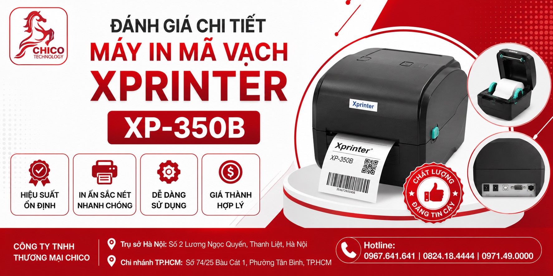 Đánh Giá Máy In Mã Vạch Xprinter XP-350B Chi Tiết: Có Đáng Mua?