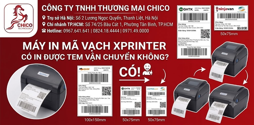 Máy In Mã Vạch Xprinter Có In Được Tem Vận Chuyển Không?