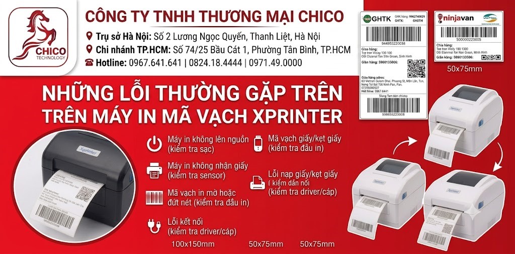 Những Lỗi Thường Gặp Trên Máy In Mã Vạch Xprinter & Cách Khắc Phục