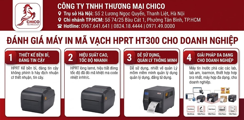 Đánh Giá Máy In Mã Vạch HPRT HT300 Cho Doanh Nghiệp Chi Tiết