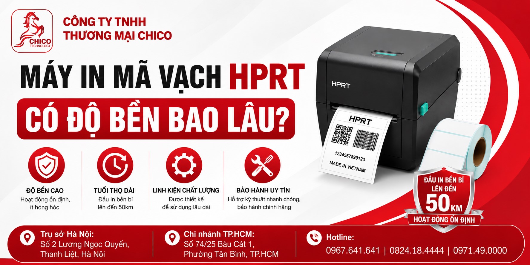 Máy In Mã Vạch HPRT Có Độ Bền Bao Lâu? Mẹo Tăng Tuổi Thọ Máy