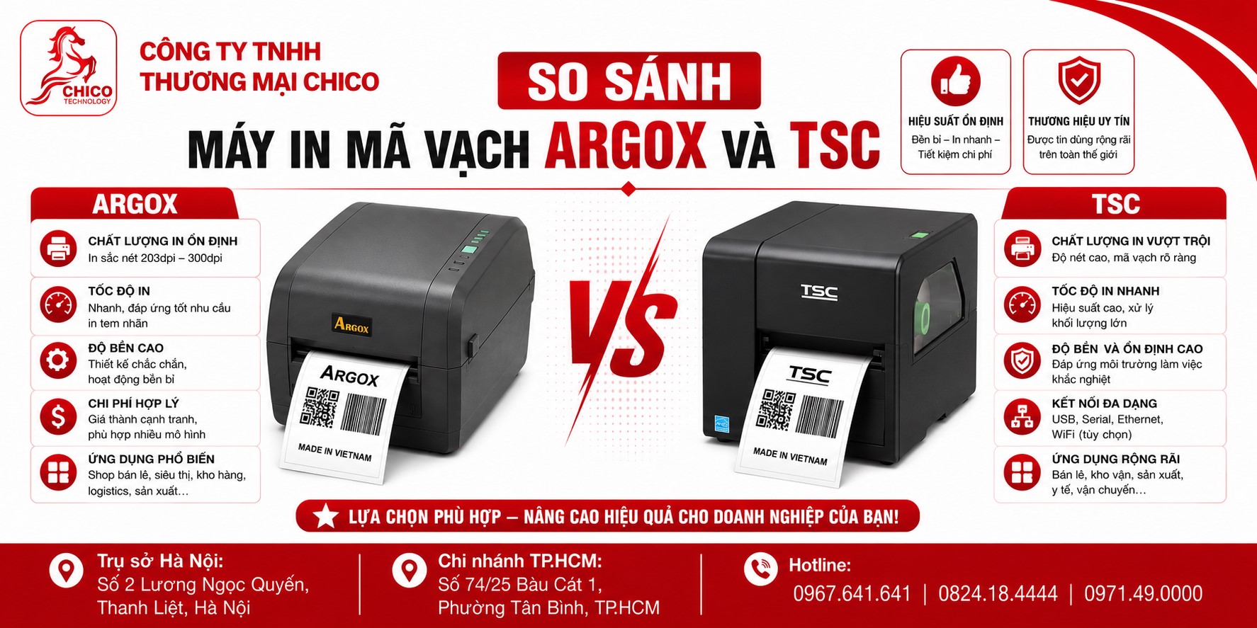 So Sánh Máy In Mã Vạch Argox Và TSC: Hãng Nào Đáng Đầu Tư Hơn?