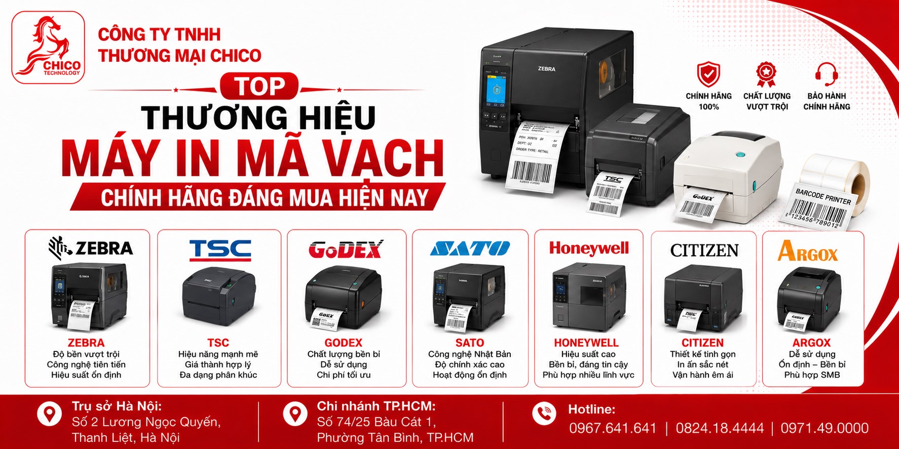 Top Thương Hiệu Máy In Mã Vạch Chính Hãng Đáng Mua Hiện Nay