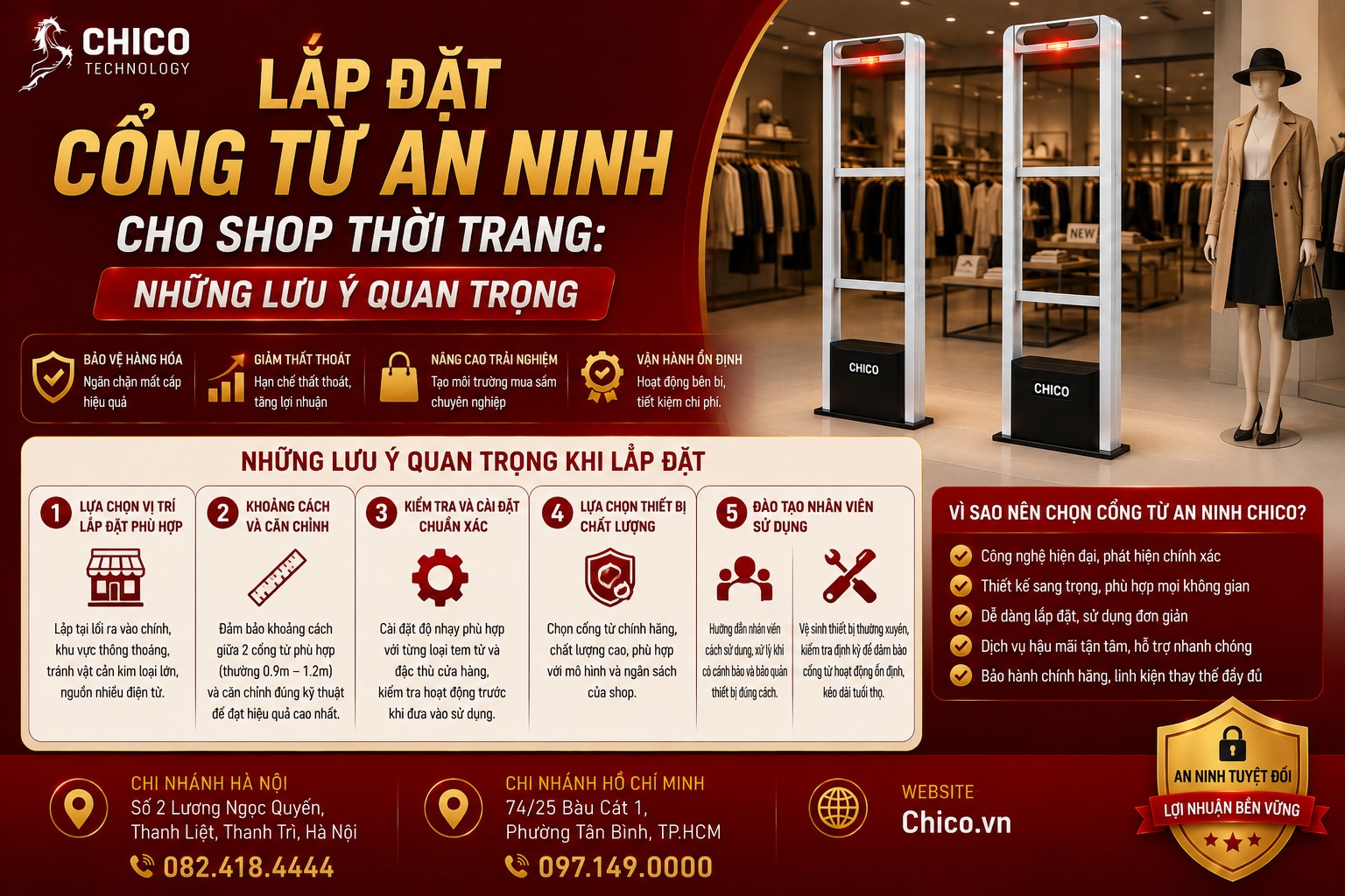 Lắp Đặt Cổng Từ An Ninh Cho Shop Thời Trang: Những Lưu Ý Quan Trọng