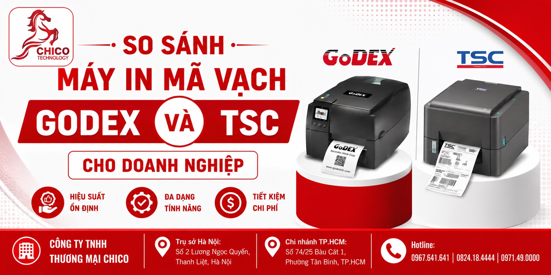 So Sánh Máy In Mã Vạch Godex Và TSC Cho Doanh Nghiệp