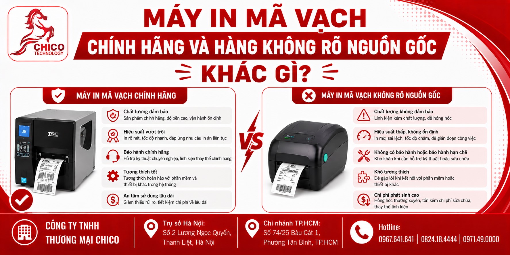 Máy In Mã Vạch Chính Hãng Và Hàng Trôi Nổi Khác Gì Nhau?