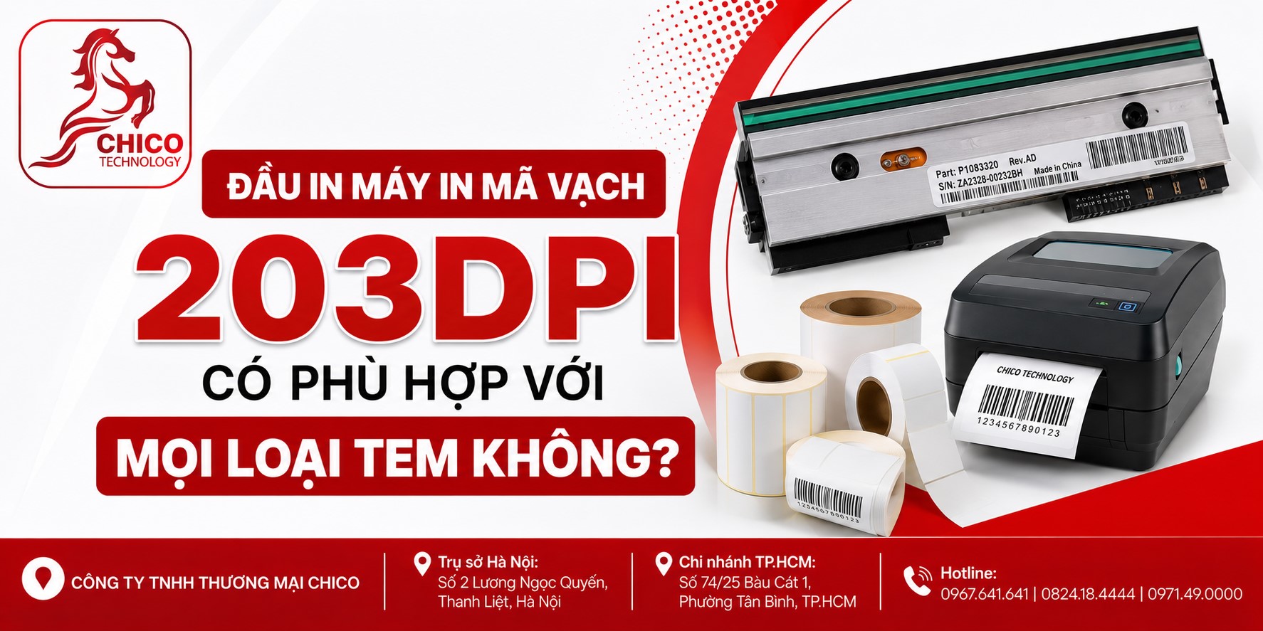 Đầu In Máy In Mã Vạch 203dpi Có Phù Hợp Với Mọi Loại Tem Không?