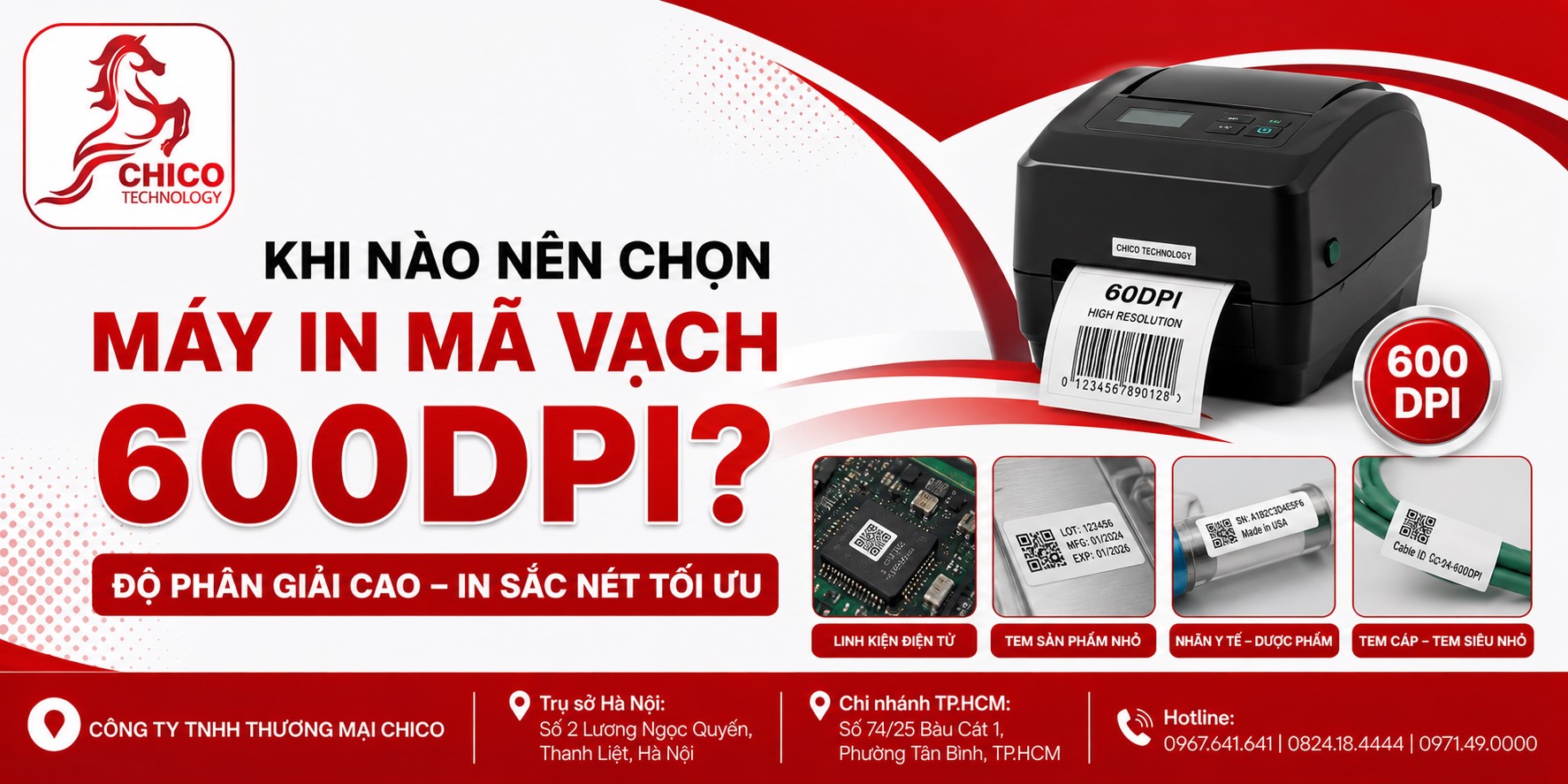 Khi Nào Nên Chọn Máy In Mã Vạch 600dpi? Tư Vấn Chi Tiết Từ Chico