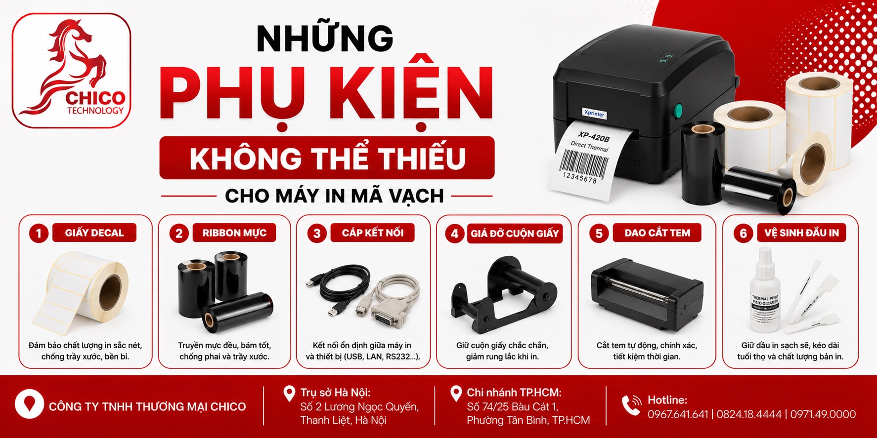 Top Phụ Kiện Máy In Mã Vạch Không Thể Thiếu Giúp Tăng Tuổi Thọ Máy