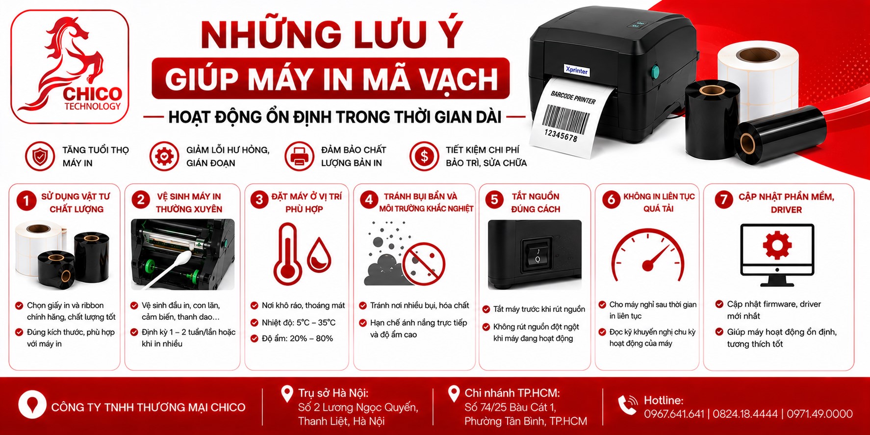 Những Lưu Ý Giúp Máy In Mã Vạch Hoạt Động Ổn Định, Bền Bỉ