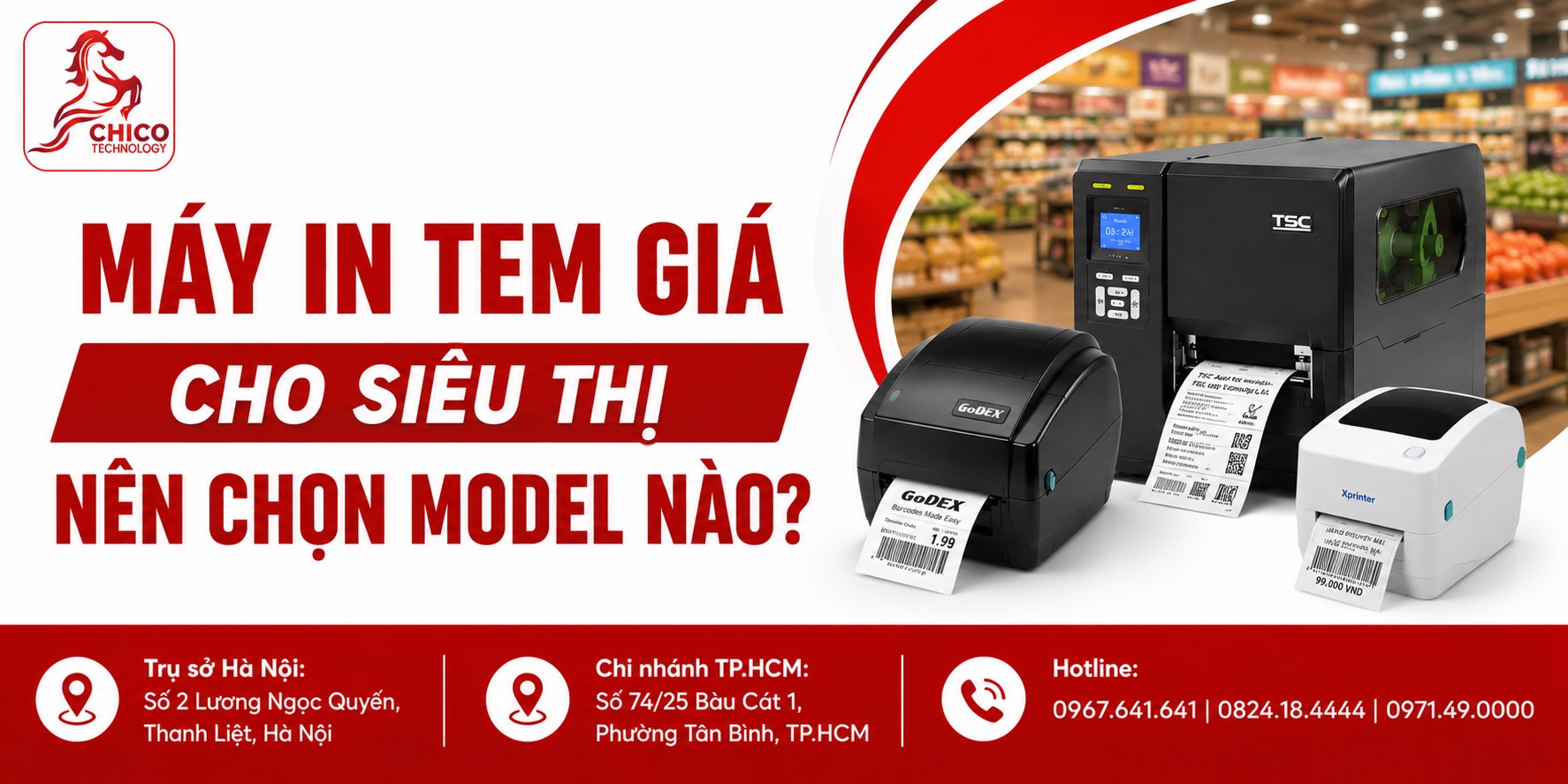 Máy In Tem Giá Cho Siêu Thị Nên Chọn Model Nào?
