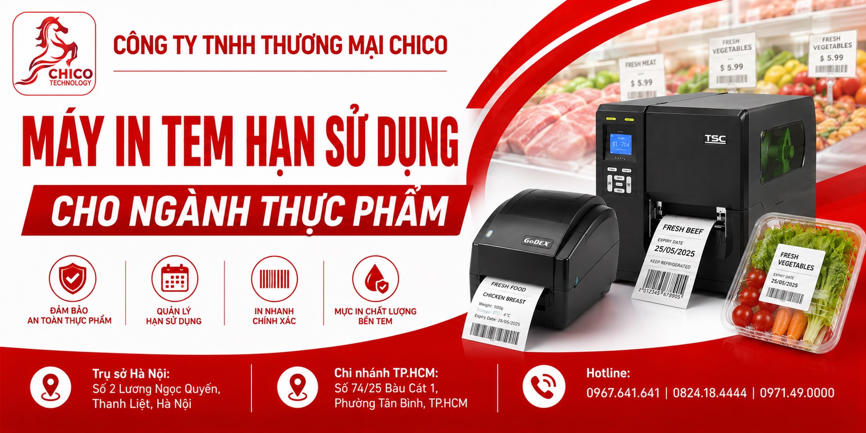 Máy In Tem Hạn Sử Dụng Cho Ngành Thực Phẩm | Chuẩn Xác, An Toàn