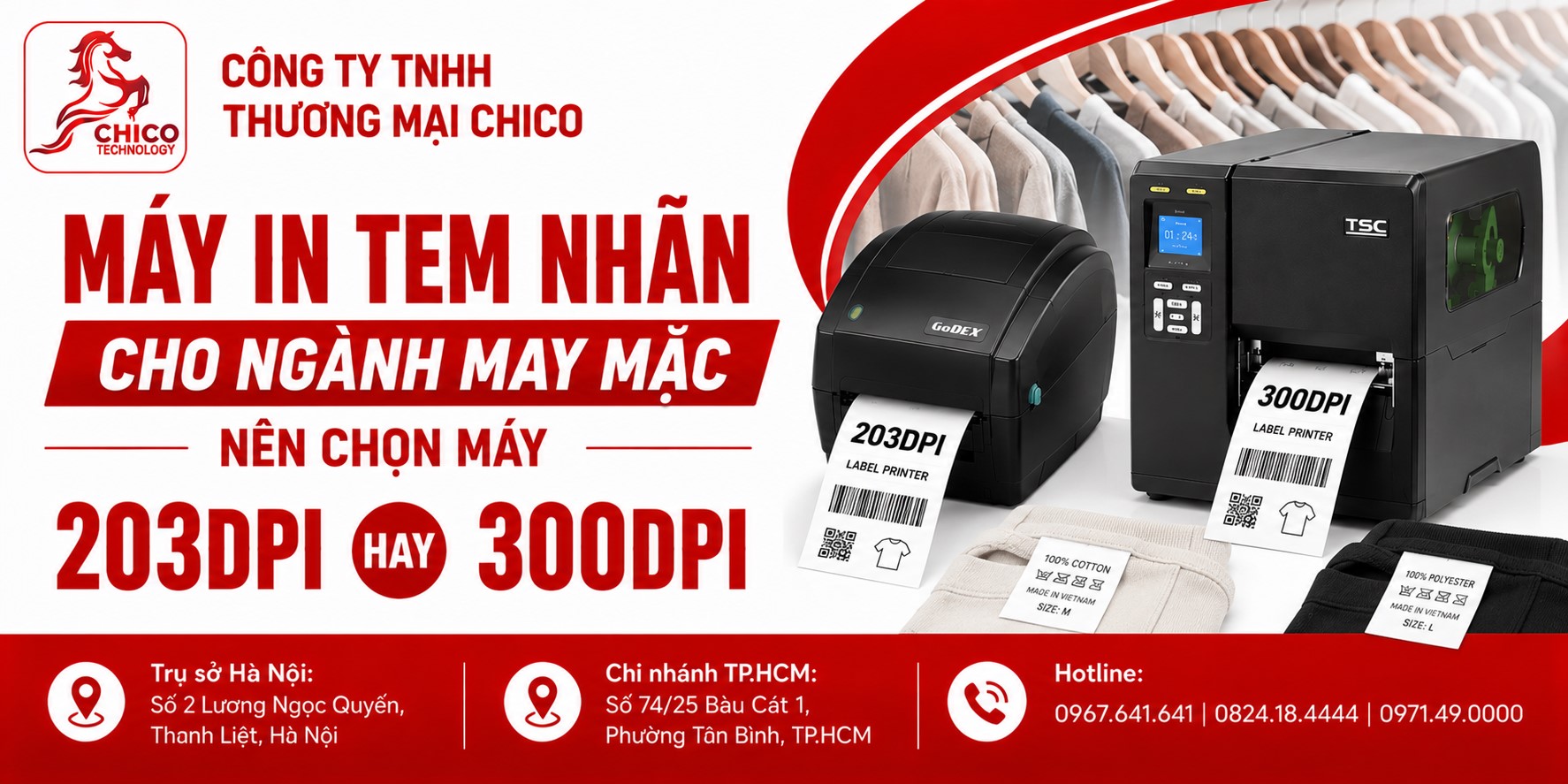 Máy In Tem Nhãn Ngành May Mặc: Nên Chọn 203DPI Hay 300DPI?