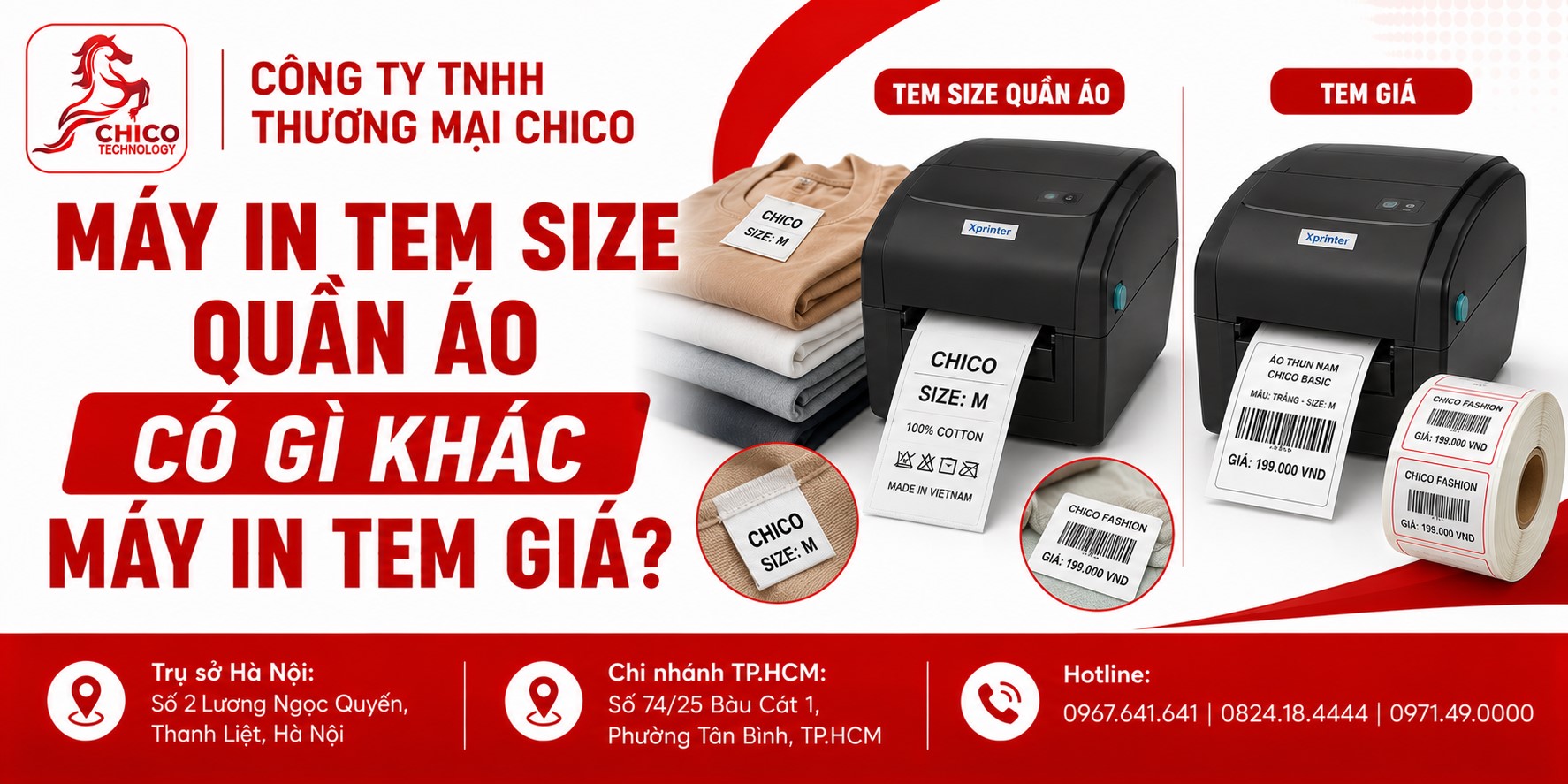 Máy In Tem Size Quần Áo Và Máy In Tem Giá Khác Nhau Thế Nào?