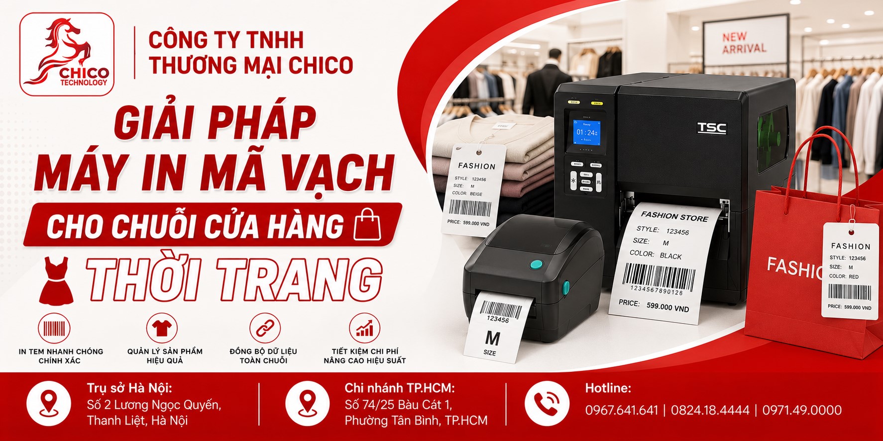 Giải Pháp Máy In Mã Vạch Cho Chuỗi Cửa Hàng Thời Trang