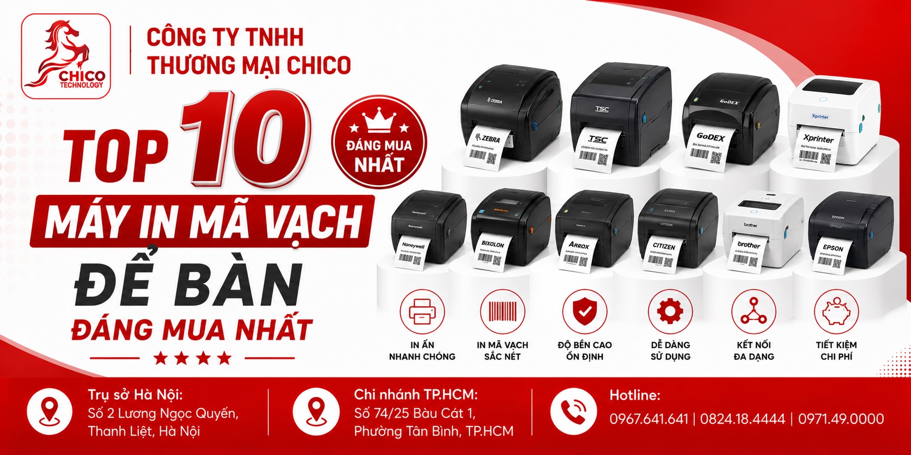 Top 10 Máy In Mã Vạch Để Bàn Đáng Mua Nhất 2026 [Bền, Sắc Nét]