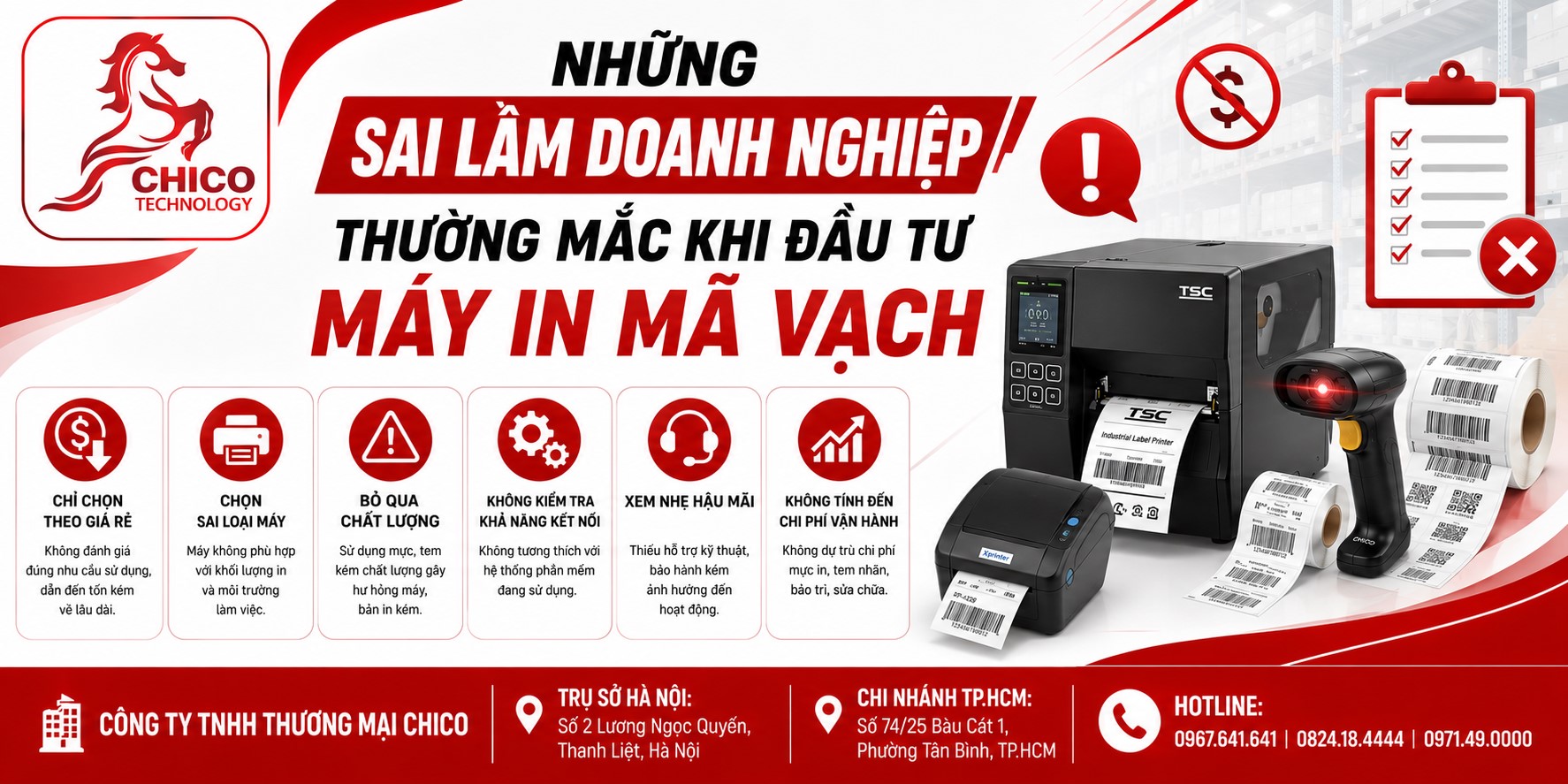 5+ Sai Lầm Doanh Nghiệp Thường Mắc Khi Đầu Tư Máy In Mã Vạch
