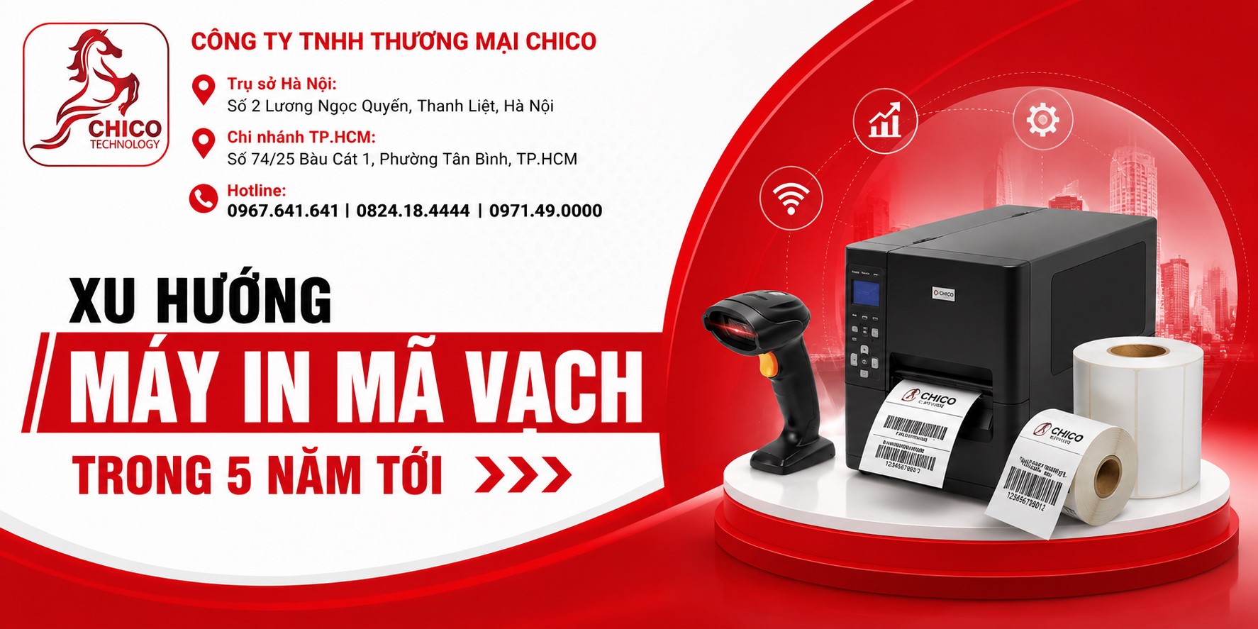 Xu Hướng Máy In Mã Vạch Trong 5 Năm Tới: Đột Phá & Dự Đoán | Chico