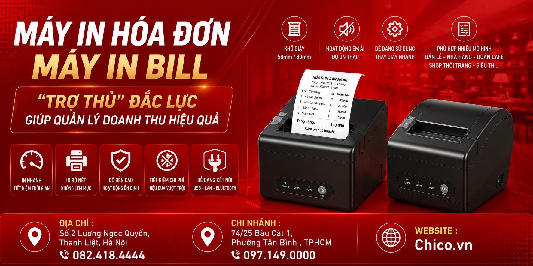 Máy In Hóa Đơn: Bí Quyết Quản Lý Doanh Thu & Tăng Tốc Thanh Toán 2026