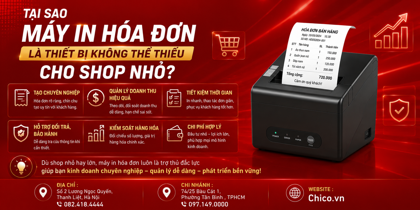 Tại Sao Máy In Hóa Đơn Là Thiết Bị Không Thể Thiếu Cho Shop Nhỏ?