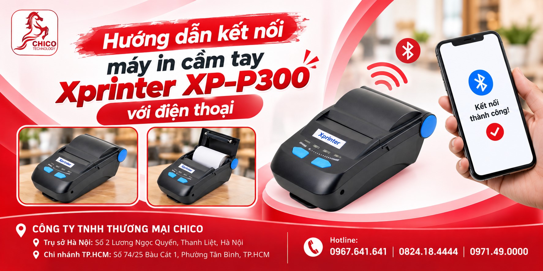 Hướng Dẫn Kết Nối Máy In Xprinter XP-P300 Với Điện Thoại