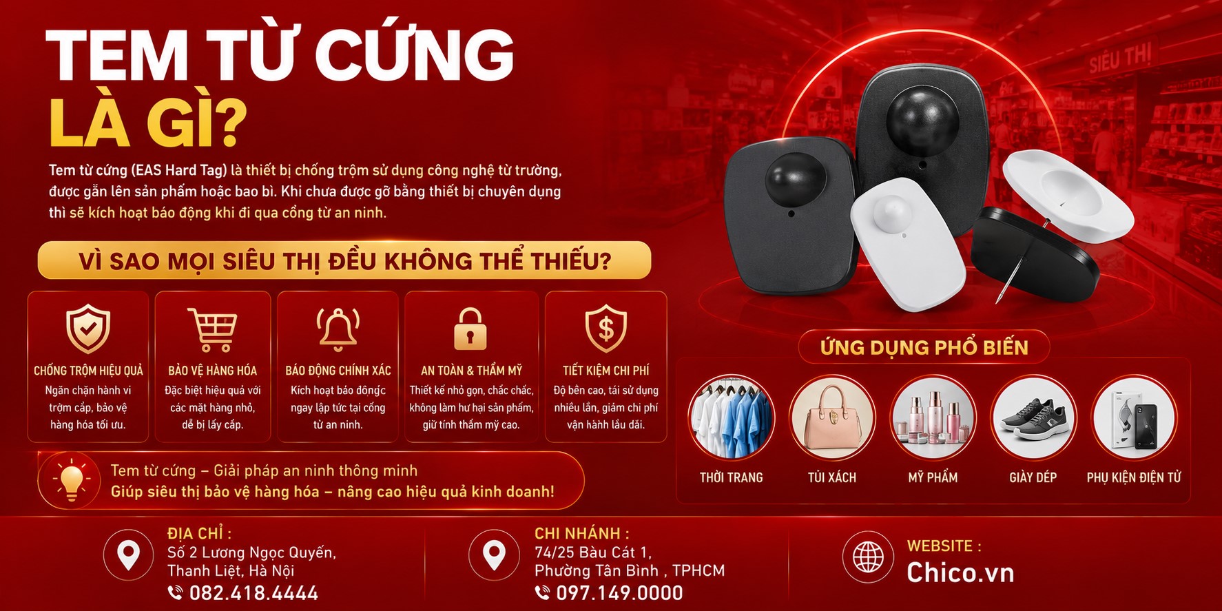 Tem Từ Cứng Là Gì? Tại Sao Siêu Thị Cần Chip Chống Trộm?