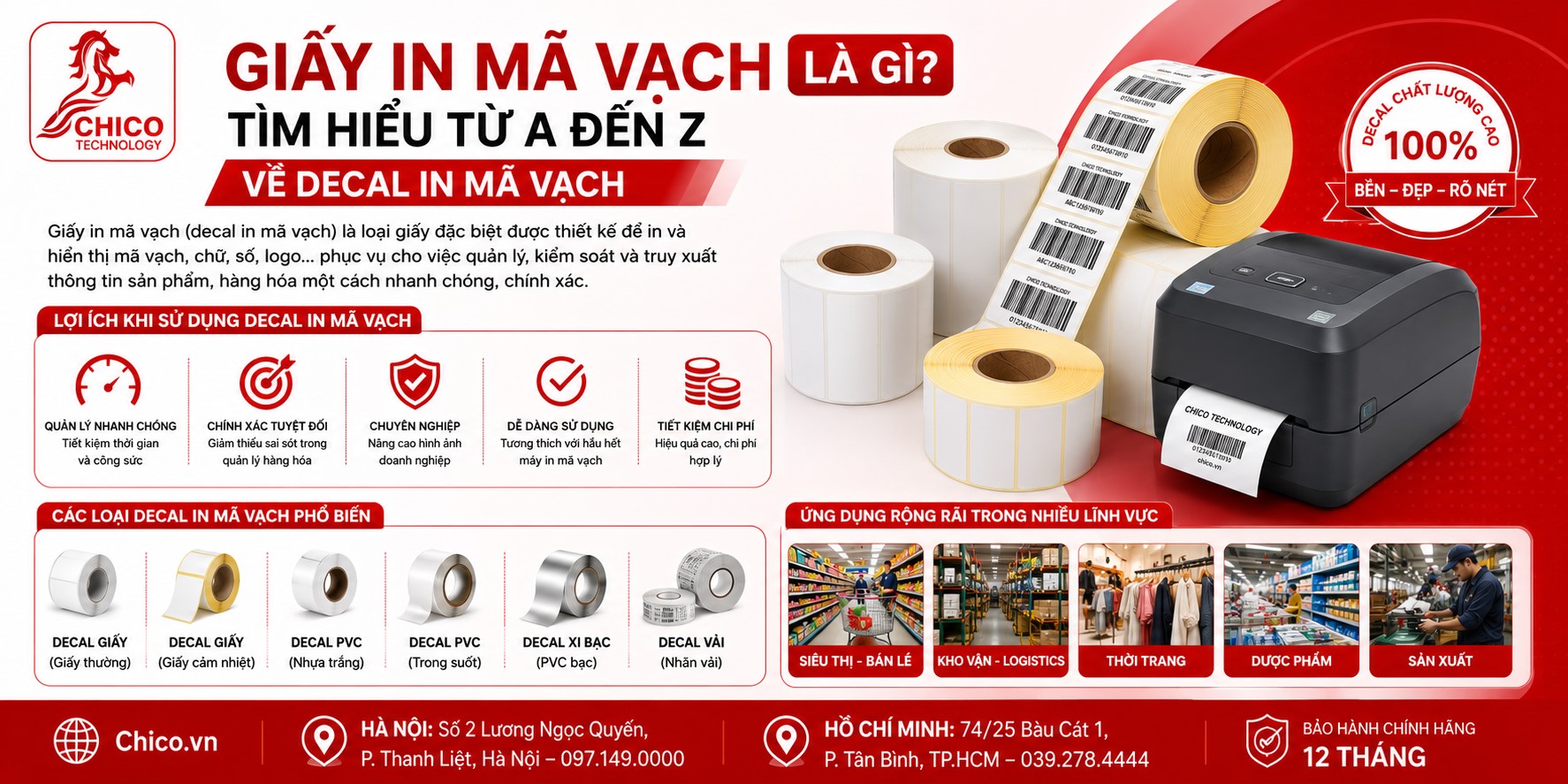 Giấy In Mã Vạch Là Gì? Tìm Hiểu Từ A Đến Z Về Decal In Mã Vạch