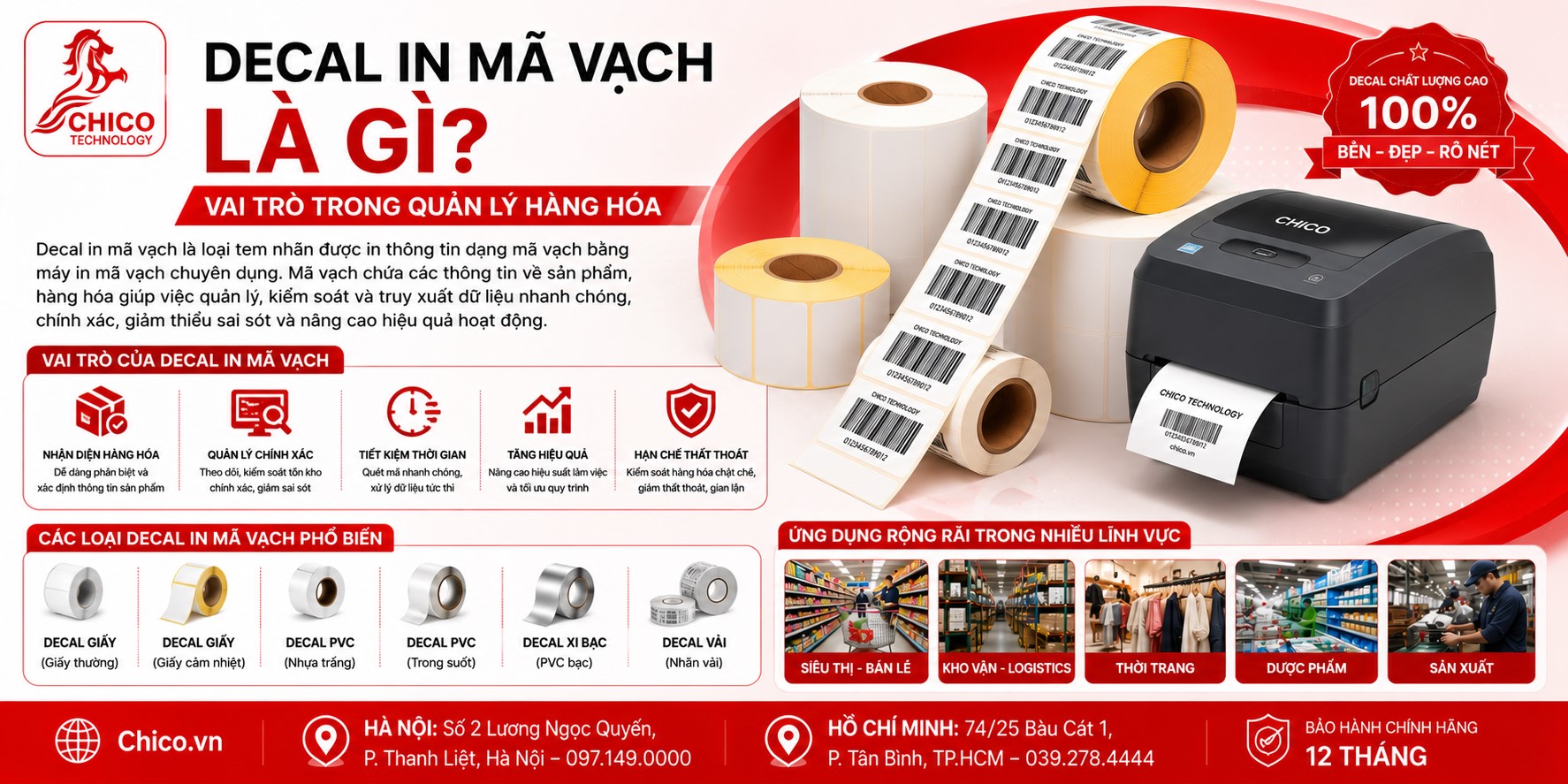Decal In Mã Vạch Là Gì? Vai Trò Thiết Yếu Trong Quản Lý Hàng Hóa